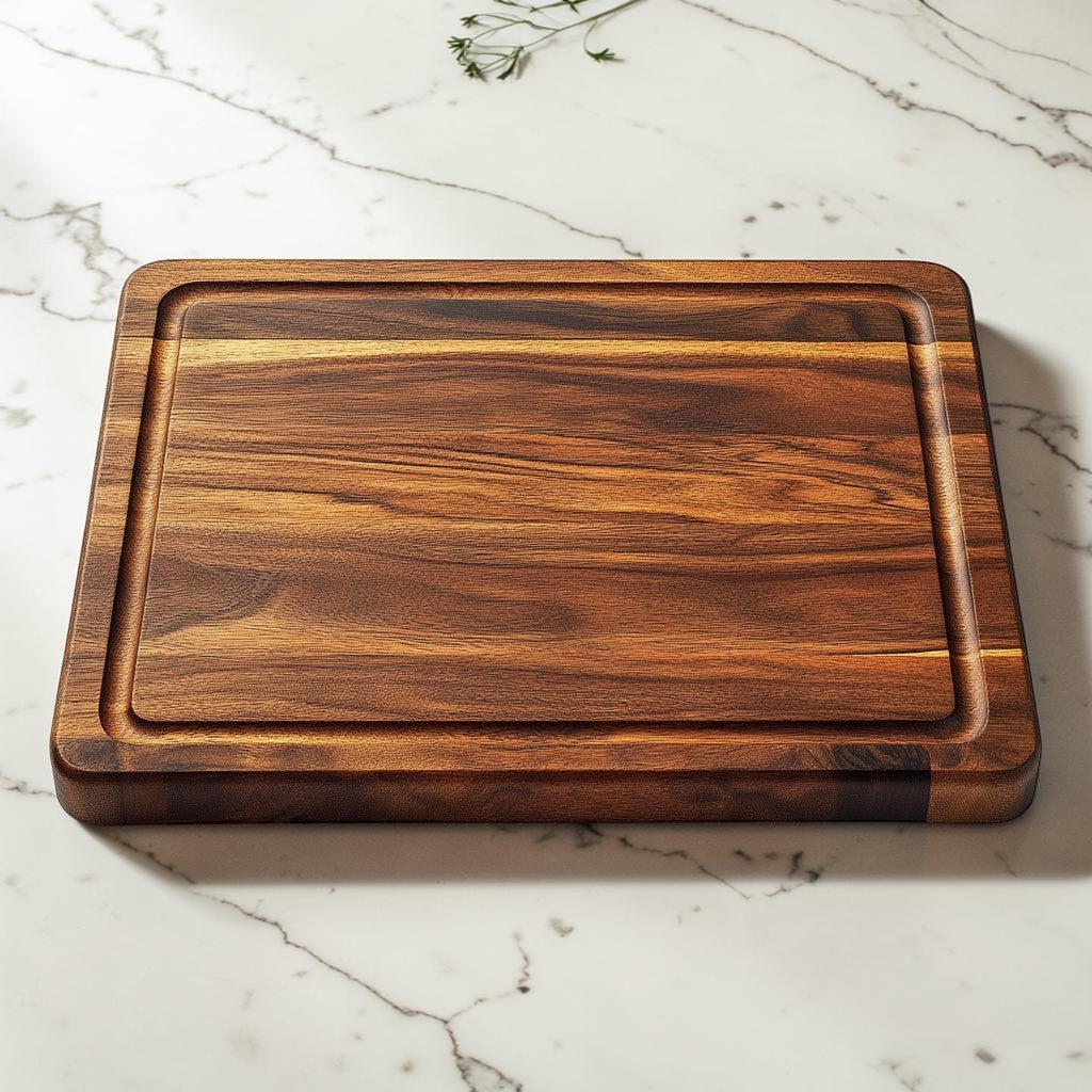 Symbor Large Acacia Wood Cutting Board for Kitchen - Heavy Duty Wood Chopping Board with Deep Juice Groove - $1.5\text{ Inch}$ Thick Butcher Block - Reversible & Knife Friendly